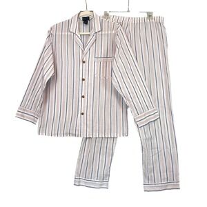 Alexander Julian Colours Men's Pajama Set M Striped Vintage Sleepwear Loungewear